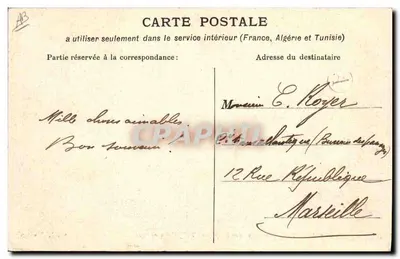 Die Correspondenz in den Alpen, optische Telegraphie — Cl. J. Montaz, n° 633 — Rückseite