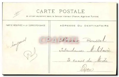 Bateria alpina nos rochedos do col de Fours (Ubaye) — J. G. Édit. Lyon — Verso