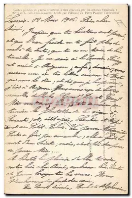 Schützengraben der Allige in der Champagne — Für das « Petit Paquet Vauclusien » — S. Montagne, August 1915 — Rückseite