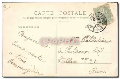 Les Sables d'Olonne — Mulher sorridente segurando suas mãos abertas — Coleção Léon Arnaud, N° 130 — Verso