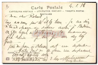 La prière de l'Alsace — HANSI No 1 — éditeur P.J. Gallais & Cie, Paris — Verso