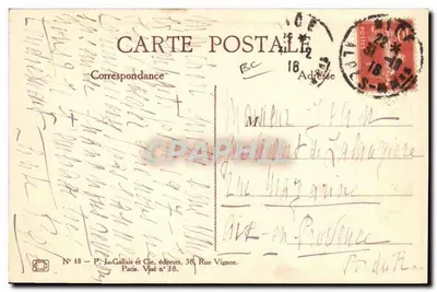 Crianças do Alsace — Esperando o Chimère.. (segundo a gravura.) — Hansi, n° 18 — Verso