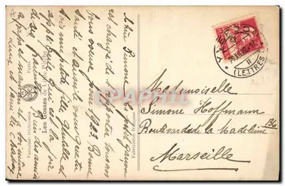 Enfant en bonnet rouge — scène hivernale — éditeur Little Pitche — Verso