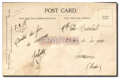 Criança pedindo à mãe — Fred's Spurgin — Inter-Art Co. Série W.AIFS, número 547 — Verso