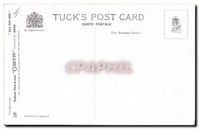 Dziecko płacze — prosi o przebaczenie — Tuck & Sons, nr 8639 — Rewers