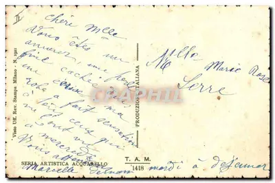 Flores de jasmim — edição italiana — Produzione Uff. Rev. Stampa Milano N. 1418 — Verso