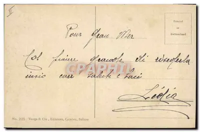 Buquê de violetas e flores de maio — A. Haller — Vouga & Cie, Genebra, Suíça, n° 225 — Verso