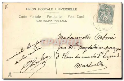 Spring Flowers — Violets and Lily of the Valley — Universal Postal Union — Back