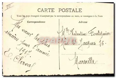 Pansée — Buen año y feliz año! — L. Partthy — Reverso