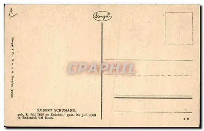Robert Schumann — rytownik — Stengel & Co. nr 49009 — Rewers