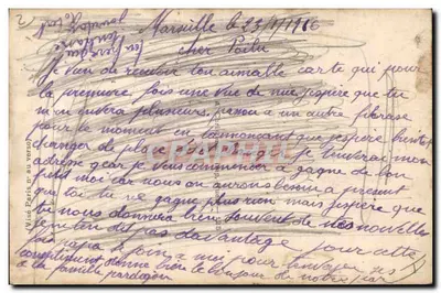 Jovem mulher e soldado — cena de pátio ao ar livre — REX 589 — Verso