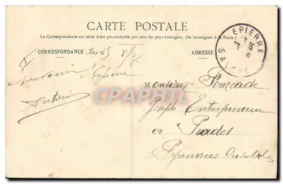 Glaciar de Tré-la-Tête (2684m) — Editor E. Reynaud, Chambéry, n°265 — Verso
