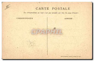 Soldado beijando uma mulher — ilustração de Guy Resson — editor Devambez, Paris, n° 123 — Verso