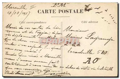 Mai 1915 — Poème et scène de tranchée avec muguet — Édition Cigalia, Paris — Verso