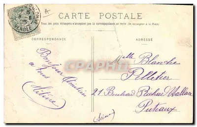 Les Sables-d'Olonne — Réconciliation finale — Imprimé sur la carte, éditeur : Plaques Jouglà, n° 1203 — Verso