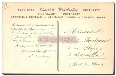 Les Sables-d'Olonne — Sobre el terraplén. Mujer Sablaise en traje de baile. ND Fot. — N° 195 — Reverso