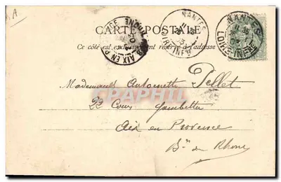 Vrouw in traditioneel vendéen kleding — Studie van Hoeden — Les Sables — Lib. Poupin, Mortagne, n°185 — Achterkant