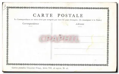 Bambini che giocano a toupie — Chocolat-Vinay, Serie VII, N° 16 — Verso