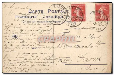 Monaco - Jardins — vue du port et du phare, éditeur Colombon — Verso