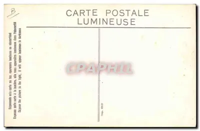 Paisagem invernal com casa e barco — Carte postale lumineuse — Imp. RAD — Verso