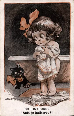 Criança e gato preto — Fredk Spurgin — Inter-Art Co. N° 568