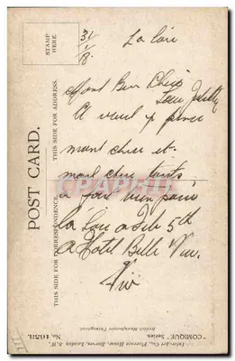 Menina triste com guarda-chuva — 'Não resta mais ninguém para me amar!' — Inter-Art Co. n°1653 — Verso