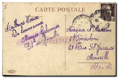 Boules de Neige — fleurs blanches en bouquets — éditeur CARTES HELIA MARSEILLE — Rewers