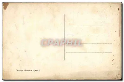 Flores — pêssego e trevo — Fantaisie Viennoise - Série 6 — Verso