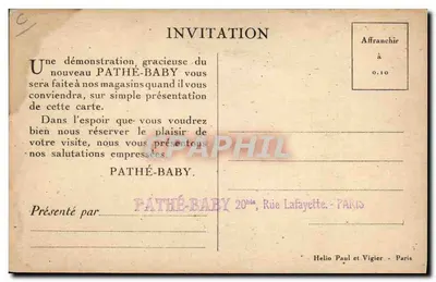 Retrato de um homem — detalhe — Pathé-Baby — Verso