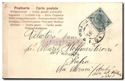 Familie met hond — 1905 — uitgever onbekend — Achterkant