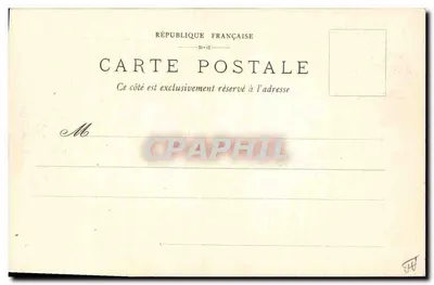 Carta postal francesa — República Francesa — texto impresso no lado destinado ao endereço — Verso