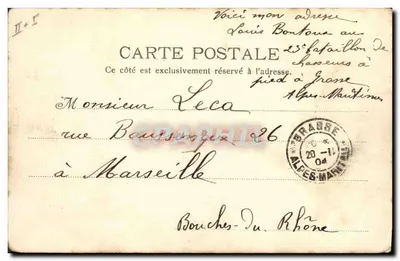 Artilleria Alpina — Em Manobra — P. L. Maillan, editor, Cannes 89 — Verso