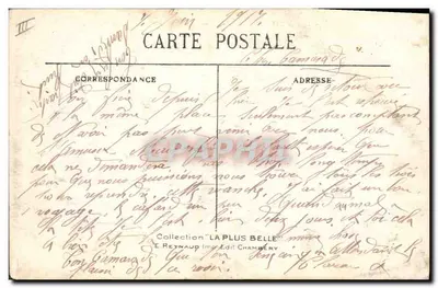 A Artilharia nas Alpes — Montagem da bateria do 65 de montanha — E. Reynaup, Imp. Edit. Chambéry, n° 3334 — Verso