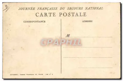 Sessão de socorro — Dia Francês do Socorro Nacional — Devambez, Passage Panoramas, Paris — N° 5 — Verso