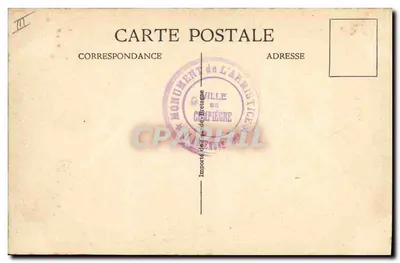 Podpis Armistycy — 11 listopada 1918 — Pomnik Armistycy, Compiegne — Rewers