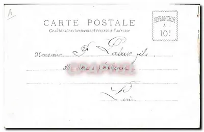 Bilhete postal antigo Teatro Dejazet Ou est donc Papa ? — Verso