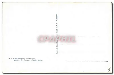 Statua klasztoru Camposanto w Genui — Fratelli Licitino, Genua — Rewers