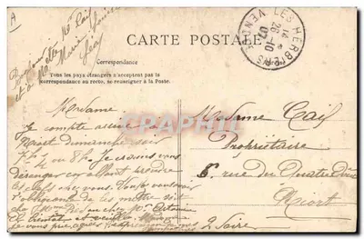 Les Herbiers (Vendée) — Hoed en Kleding — Lib. Poupin, Mortagne — Achterkant