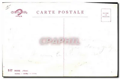 Bilhete postal antigo Fantasia Flores — Verso