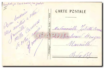 Młoda kobieta grająca na pianinie — wydawca 'Croissant' — Paryż — Rewers