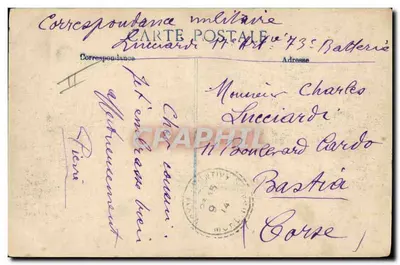 Nossos caçadores alpinos atirando contra o inimigo — Our light infantry soldiers firing graveshot at the enemy — B.P.D. (editor) — Verso