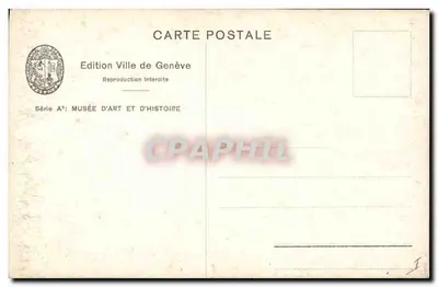 Apollon Citharède — statua antyczna — Wydawnictwo Miasta Genewy, seria A — Rewers
