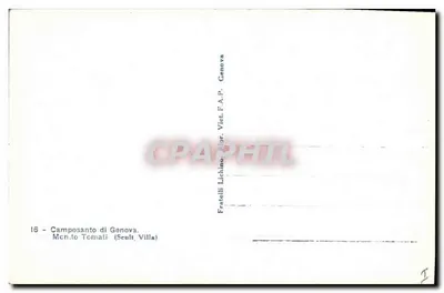 Monumento a Cristoforo Tomati — dedicatoria a su hija — Fratelli Licinio, Génova — Reverso
