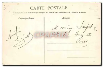 Les Sables-d'Olonne — couple sous parapluie — Artaud-Nozais, Nantes, n°159 — Verso