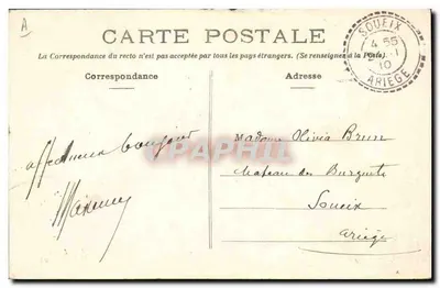 Coiffe Angevine — Retrato de uma mulher com chapéu de fita — Editor não identificado, número de série não visível — Verso