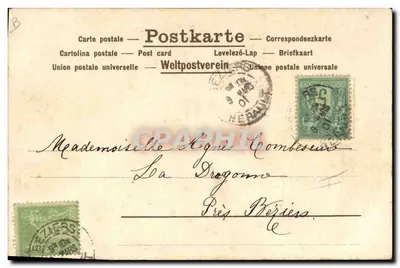 Junge Frau in der Schnee — Winterlandschaft — Verlag Nr. 726 — Rückseite