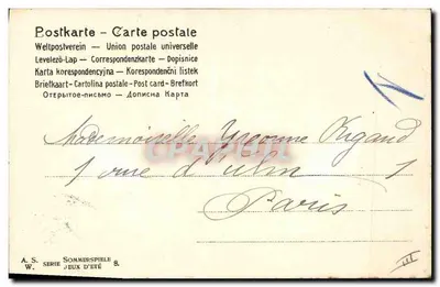 Zabawy letnie — Zabawy letnie — W. BRAND — A.S. Série Zabawy letnie 8 — Rewers