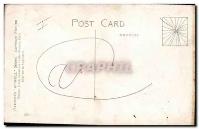 Bilhete postal antigo Fantasia Ilustrador Criança Bebê Mabel Lucie Attwell — Verso