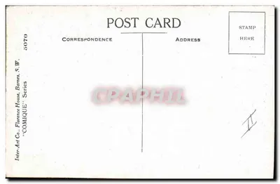 Young Boy Smoking — Humorous Caricature — Inter-Art Co. 'COMIQUE' Series n°5070 — Back