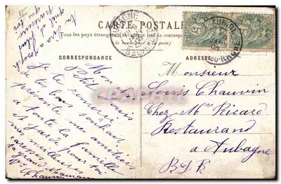 Fleurs — Pansées et pensées — Carte postale — Rewers